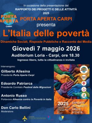 L’ITALIA DELLE POVERTA’, CONFERENZA DEL 07/05/2026