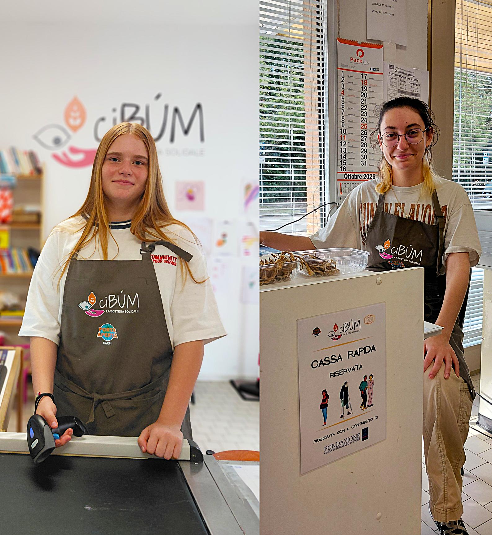 Alessia e Virginia, il volontariato giovane a Cibúm